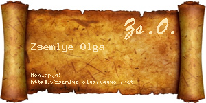Zsemlye Olga névjegykártya